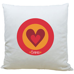 A Piece Of Personalised Heart Cushion, Red